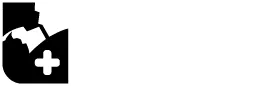 Hvit logo av Bømlo Dyreklinikk